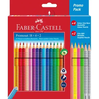 Faber-Castell, FABER-CASTELL Farbstift Colour Grip 201540 Promoset, ass. 24 Stk