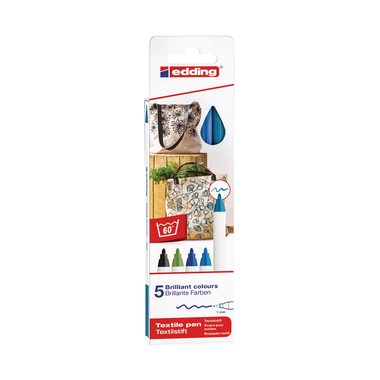 edding, EDDING Textilstift 4600 3951 Cool Color 5 St&uuml;ck