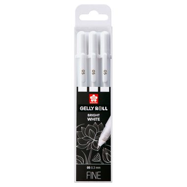 Sakura, SAKURA Gelly Roll 0.3mm POXPGBWH3A White 3 St&uuml;ck