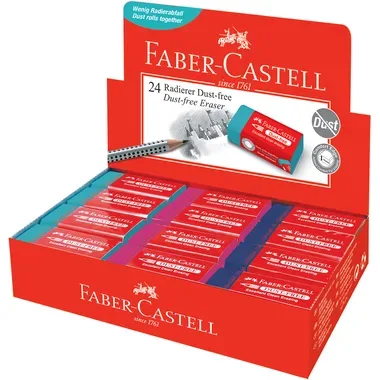 Faber-Castell, FABER-CASTELL Radierer Trend Dust-Free 187221 3 Farben