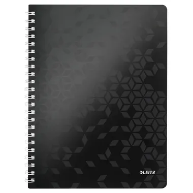 Leitz, LEITZ Collegeblock WOW PP A4 4638-00-95 schwarz kariert