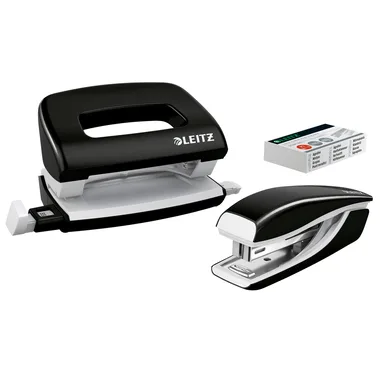 Leitz, LEITZ Locher/Hefter NewNeXXt WOW 5561-20-95 schwarz Set