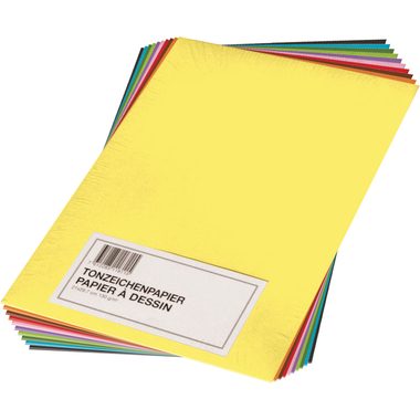 Papyrus, PAPYRUS Tonzeichenpapier A4 88299999 130g. farbig ass. 100 Blatt