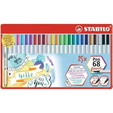 STABILO, STABILO - Brush Pen Set, 18.9X32.1X1.2CM, Multicolor