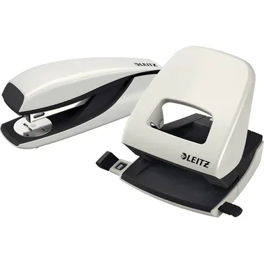 Leitz, LEITZ Locher/Hefter WOW 5095-12-01 weiss, Bundle