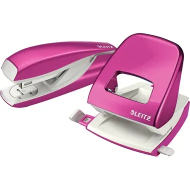 Leitz, LEITZ Locher/Hefter WOW 5095-12-23 pink, Bundle