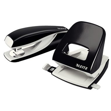 Leitz, LEITZ Locher/Hefter WOW 5095-12-95 schwarz, Bundle