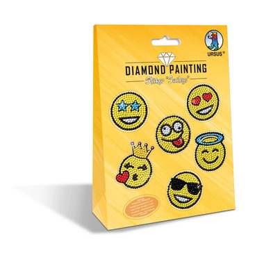 Ursus, URSUS Diamond Sticker Smileys 43500006 10x15cm 2 Bogen