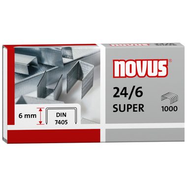 Novus, NOVUS Heftklammern 24/6 24/6 040-0026 1000 St&uuml;ck