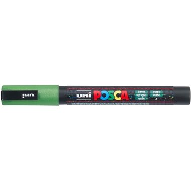 uni-ball, UNI-BALL Posca Marker 0.9-1.3mm PC-3ML GREEN glitzer gr&uuml;n