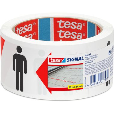 tesa, TESA Warnband Social Distancing 58263-00000 rot, weiss, schwarz 50mmx50m
