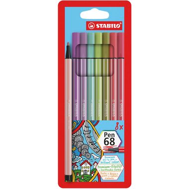 STABILO, STABILO Fasermaler Pen 68 1.0mm 68/8-02 ass. 8 St&uuml;ck