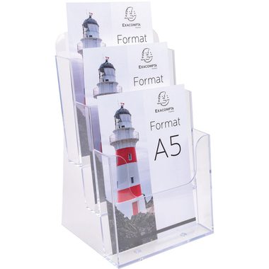 Exacompta, EXACOMPTA Prospekthalter A5 75158D transparent 154x181x280mm