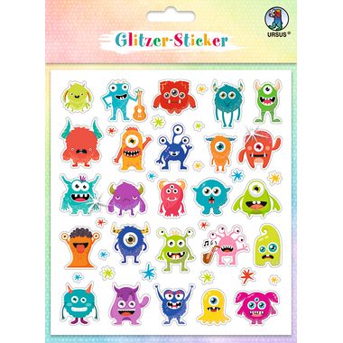 Ursus, URSUS Glitzer-Sticker FUN Mot. 05 59540005F 150 Sticker