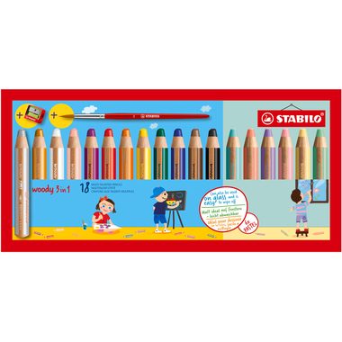 STABILO, STABILO - Dicke Farbstifte, 18 Stück, Multicolor