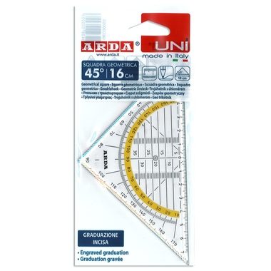 Arda, ARDA Geodreieck UNI 16cm GEO300SS transparent