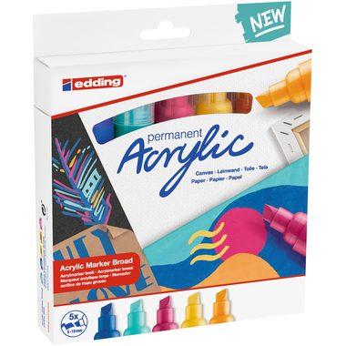 edding, EDDING Acrylmarker 5000 5-10mm 5000-5S assortiert 5 St&uuml;ck