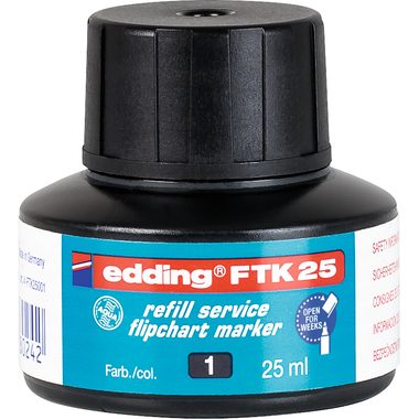edding, EDDING Nachf&uuml;lltusche FTK25 25ml FTK-25-001 schwarz