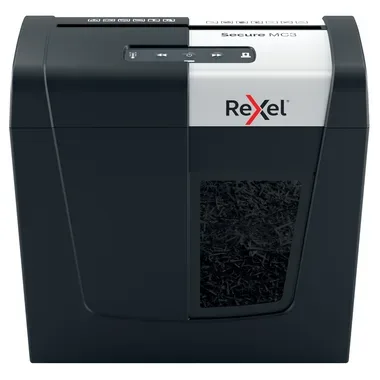 Rexel, Rexel Secure MC3 Whisper-Shred Aktenvernichter Mikroschnitt Sicherheitsstufe P-5 3 Blatt
