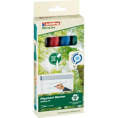 edding, EDDING Flipchart Marker 31 1,5-3mm 31-E4 4er Etui