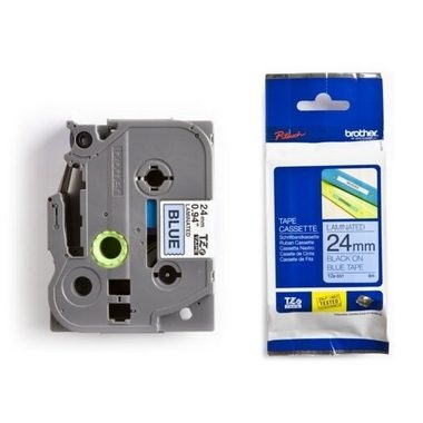 PTOUCH, PTOUCH Band, laminiert schwarz/blau TZe-551 PT-2450DX 24 mm