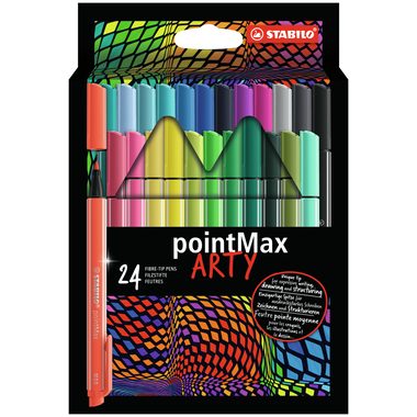 Stabilo, Stabilo Fineliner PointMax, 0.8mm, 488/24-2, (24 Farben assortiert)