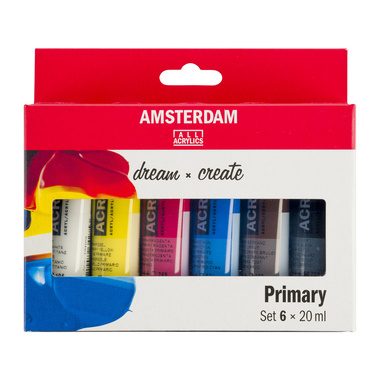 Amsterdam, AMSTERDAM Standard Series Acryl Set 17820500 Primary 6X20ml