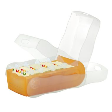 HAN, HAN Karteibox Croco 998-643 A7 orange trans. 100 Karten