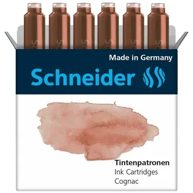 Schneider, SCHNEIDER Tintenpatronen 166107 cognac 6 Stk.