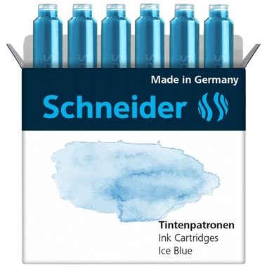 Schneider, SCHNEIDER Tintenpatronen 166130 ice blue 6 Stk.