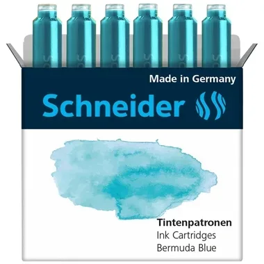 Schneider, SCHNEIDER Tintenpatronen 166134 bermuda blue 6 Stk.