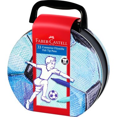 Faber-Castell, FABER-CASTELL Connector Filstifte 155538 Fussballcase