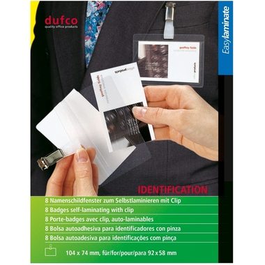 dufco, DUFCO Karten Self. lam. 53102.001 74x104mm mit clip 8 St&uuml;ck