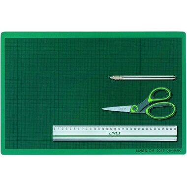 Linex, LINEX Schneidematte 400111887 A3, gr&uuml;n, 4-teilig