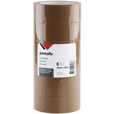 undefined, PERMAFIX Verpackungsband 41826 BRAUN 38mmX66M 6 Stk.