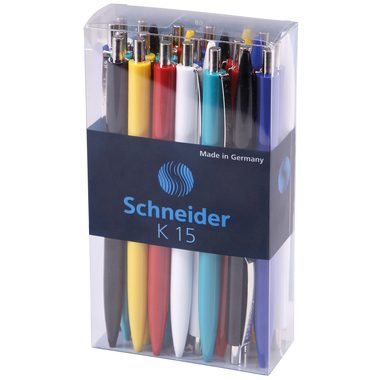 Schneider, SCHNEIDER Kugelschreiber K15 130889 ass., 25 St&uuml;ck