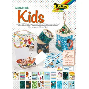 Folia, FOLIA Motivblock 48949 KIDS 20 Blatt ass.