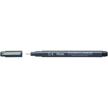 Pentel, PENTEL Fineliner Pigment 0.4 mm S20P-4A POINTLINER, schwarz