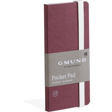 GMUND, GMUND Pocket Pad 6.7x13.8cm 38770 merlot, blanko 100 Seiten