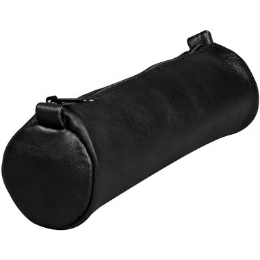 Clairefontaine, CLAIREFONTAINE Schlamperetui AgeBag 18,5x4cm 77019C schwarz, rund, Leder