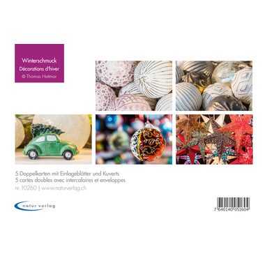 NATUR VERLAG, NATUR VERLAG Weihnachtskarten Winter 10260N Doppelkarte, B6 6 St&uuml;ck
