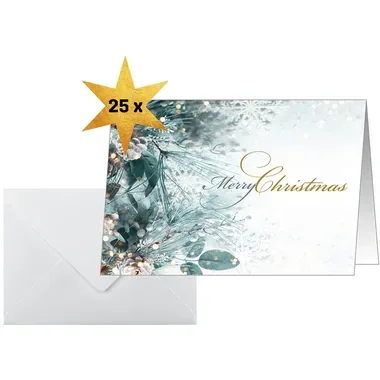 Sigel, SIGEL Weihnachtskarten A6 DS086 Weihnachtsgesteck 25 St&uuml;ck