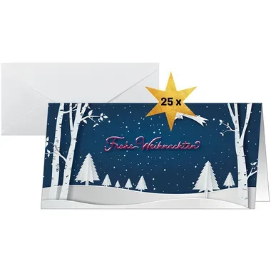 Sigel, SIGEL Weihnachtskarten DL DS087 Pop up Winterlandschaft 25 Stk