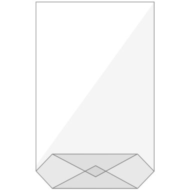 BÜROLINE, B&Uuml;ROLINE Kreuzboden Beutel 145&times;235mm 423004 transparent 10 St&uuml;ck