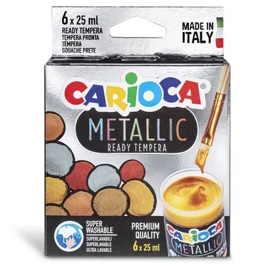 CARIOCA, CARIOCA Tempera Metallic 6x25ml KO026