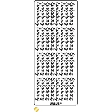 Ursus, URSUS Kreativ Sticker 59100002 Einladung gold