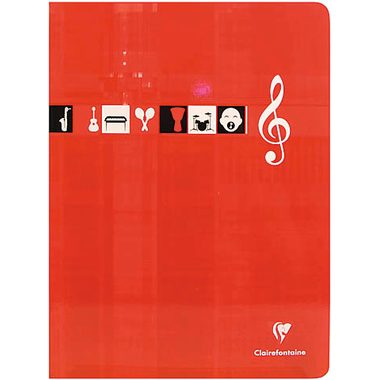 Clairefontaine, CLAIREFONTAINE Musikheft 17x22cm 3798 5mm, kariert 28 Blatt