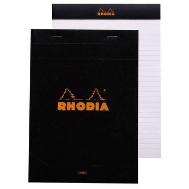 Rhodia, RHODIA Notizblock A5 166009 liniert schwarz