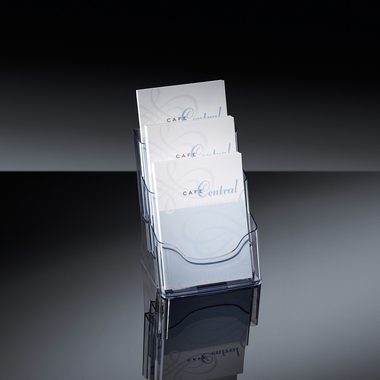Sigel, SIGEL Tischprospekthalter Acryl 3xA5 LH132 transparent 175x290x150mm