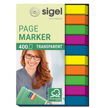 Sigel, SIGEL Haftnotizen Film 6x50mm HN617 5-farbig ass. 10 x 40 Streifen